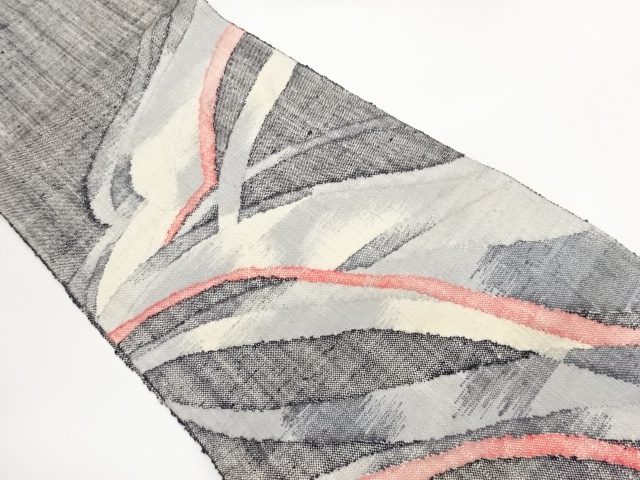 JAPANESE NAGOYA OBI / MAWATA TSUMUGI / WOVEN ABSTRACT